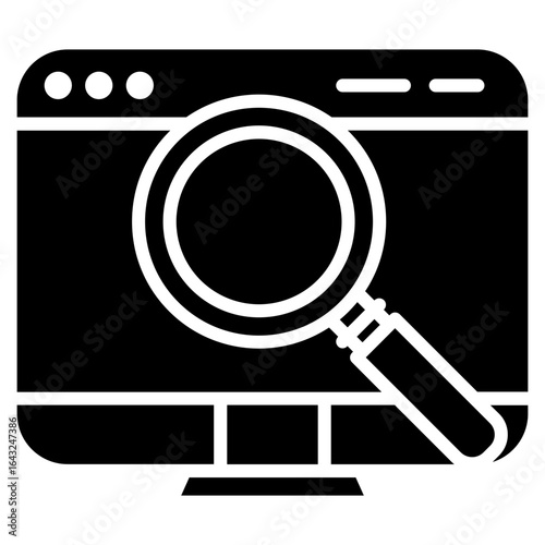 Web Search icon vector image. Can be used for Online Marketing.
