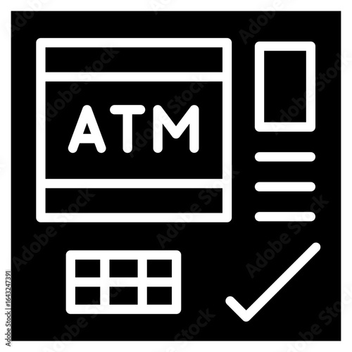 ATM icon vector image. Can be used for Shopping and Ecommerce.