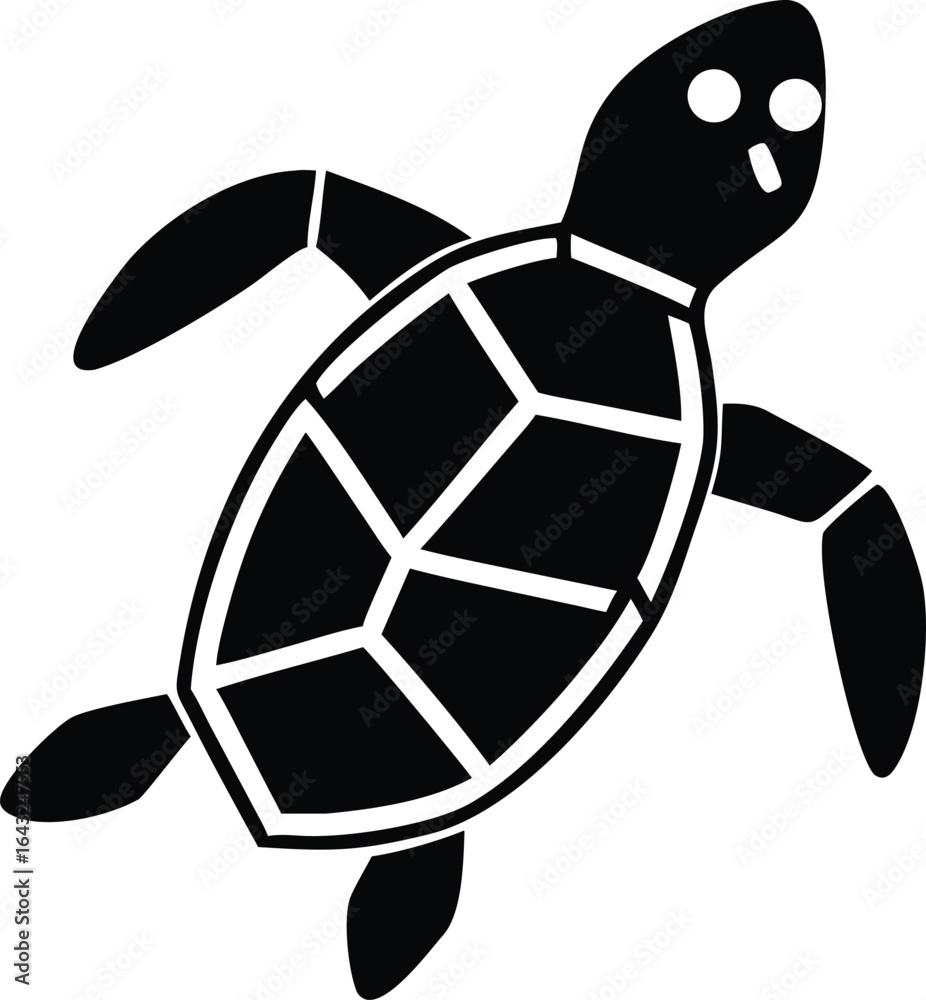 Obraz premium Vector illustration of a turtle playing with a soccer ball