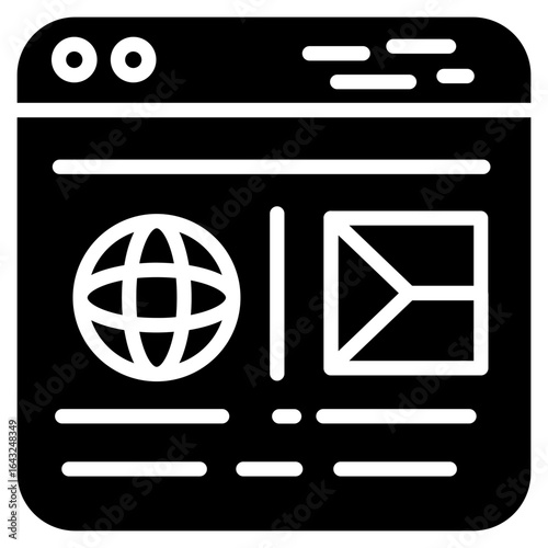 Website Blog icon vector image. Can be used for Seo and Web.