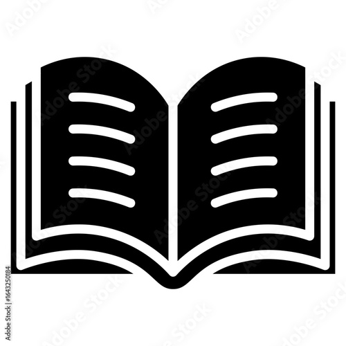 Open Book icon vector image. Can be used for Online Education.