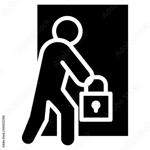 Burglary icon vector image. Can be used for Prison.