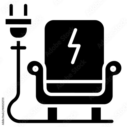 Electric Chair icon vector image. Can be used for Prison.