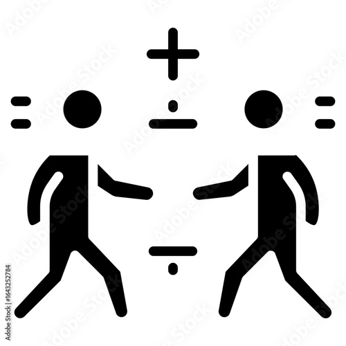 Meet icon vector image. Can be used for Prison.