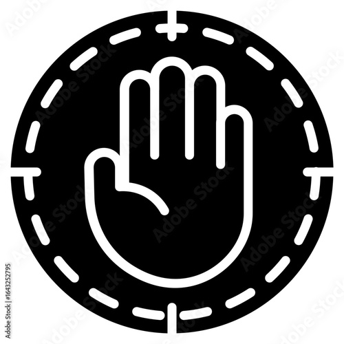 Stop icon vector image. Can be used for Prison.