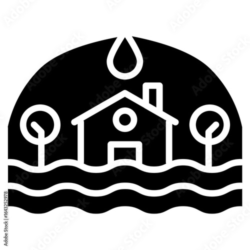 Flood icon vector image. Can be used for Natural Disaster.
