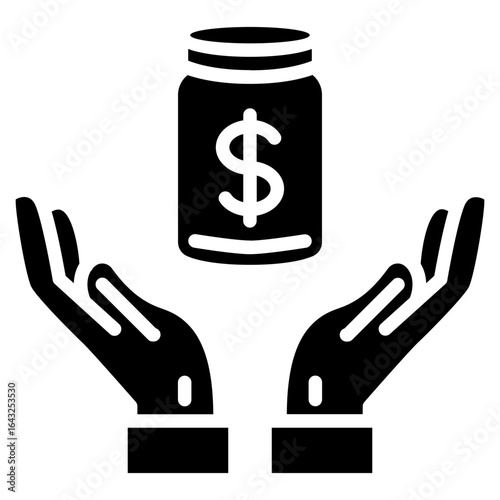 Donation icon vector image. Can be used for Natural Disaster.