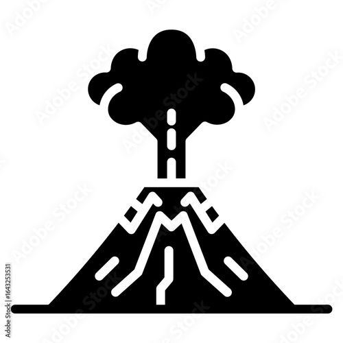 Volcano Eruption icon vector image. Can be used for Natural Disaster.