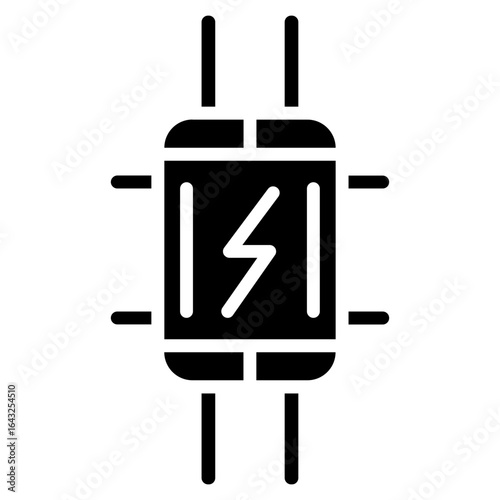 Capacitor icon vector image. Can be used for Electric Circuits.