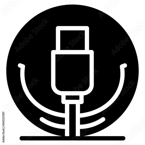 Ethernet Cable icon vector image. Can be used for Electric Circuits.