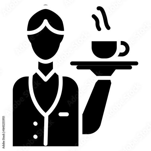 Waitress icon vector image. Can be used for Women.