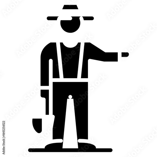 Farmer icon vector image. Can be used for Women.