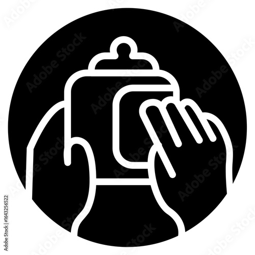 Scrubbing icon vector image. Can be used for Cleaning and Dusting.