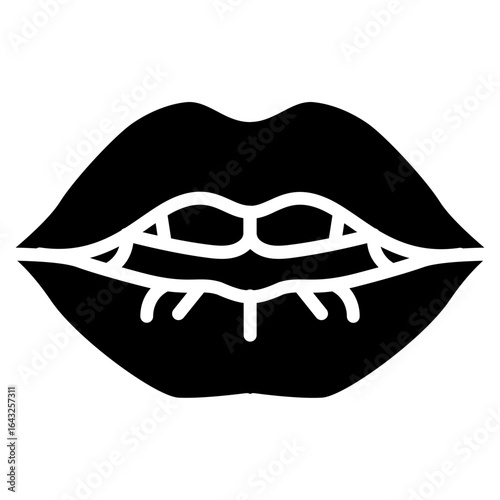 Mouth icon vector image. Can be used for Human Anatomy.