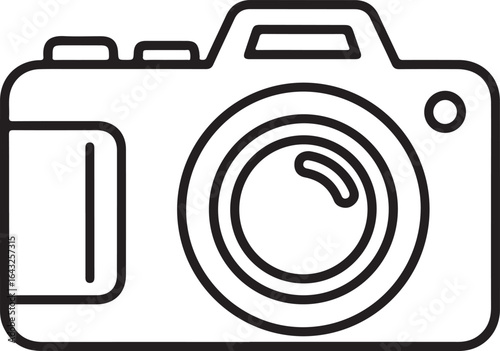 Digital camera outline icon for photographers designers or artists