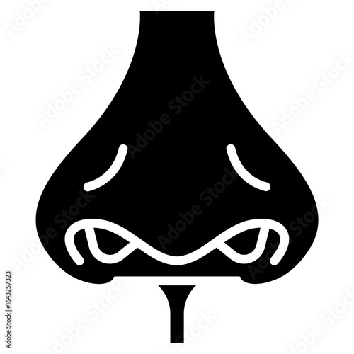 Nostrils icon vector image. Can be used for Human Anatomy.
