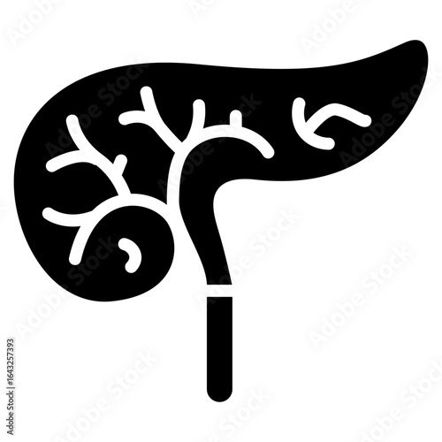 Pancreas icon vector image. Can be used for Human Anatomy.