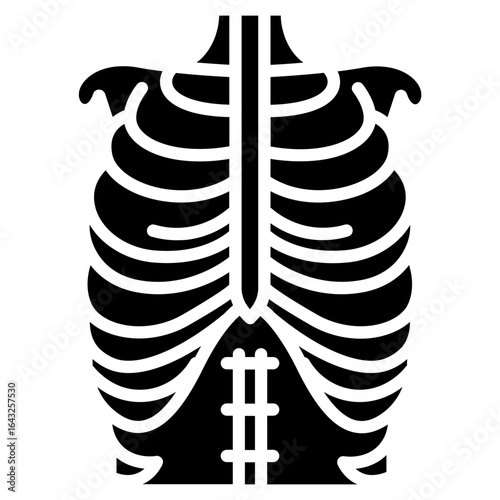 Rib Cage icon vector image. Can be used for Human Anatomy.