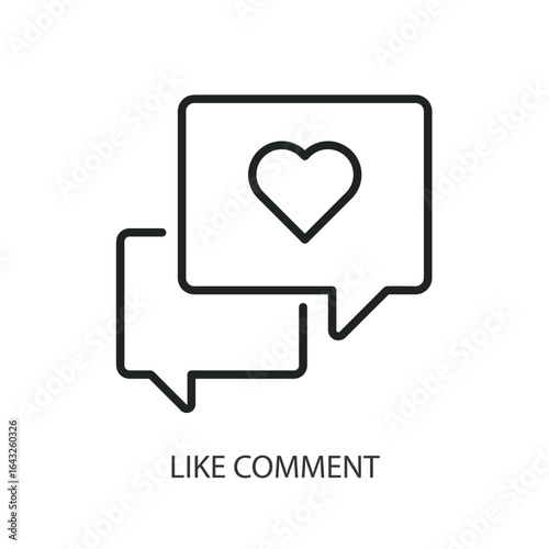 Like comment thin line vector icons.