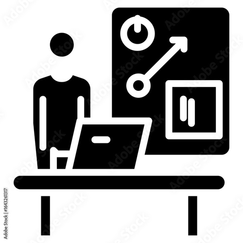 Reporting icon vector image. Can be used for Business Analytics.