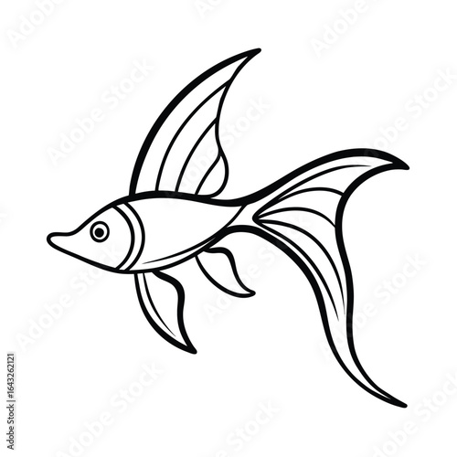  continuous single line drawing of a swordtail smo.eps