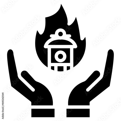 Fire Safety icon vector image. Can be used for Risk Management.