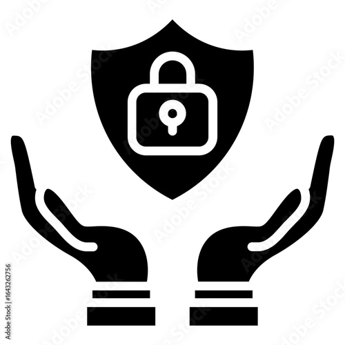 Information Security icon vector image. Can be used for Risk Management.