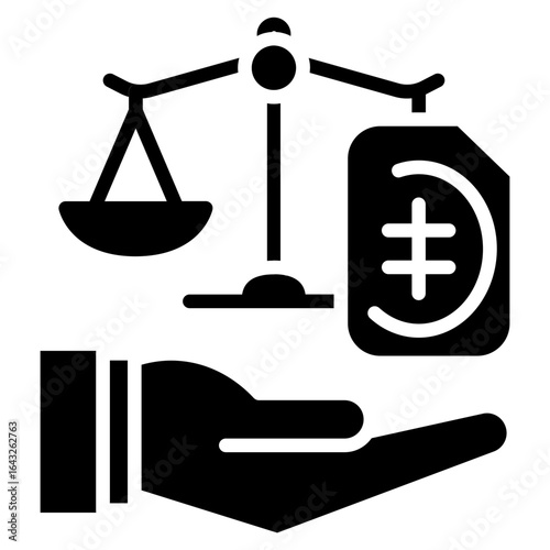 Legal Risk icon vector image. Can be used for Risk Management.
