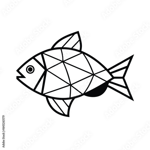 geometric inspired tilapia line art combining str.eps