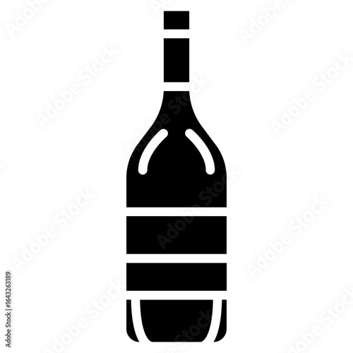 Wine bottle icon vector image. Can be used for Fathers Day.