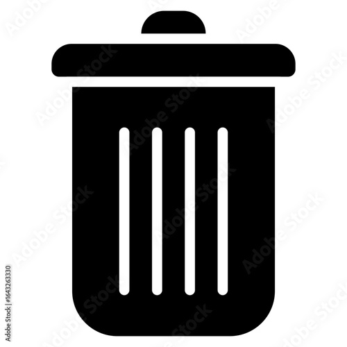 Trash Can icon vector image. Can be used for Earth Day.