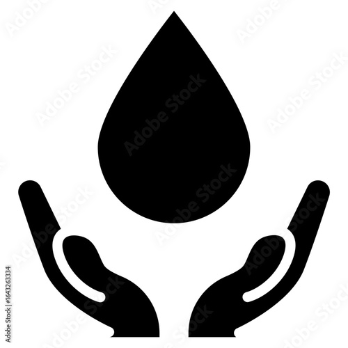 Water Droplet icon vector image. Can be used for Earth Day.