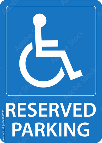 Disabled Parking Signs - Disabled Symbol. parking sign for disabled. printable public symbol set simple blue minimalist design