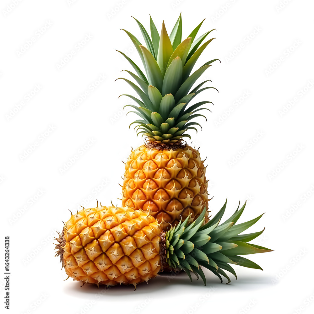 Fototapeta premium pineapple on white background