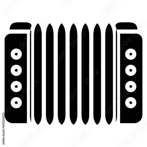 Accordion icon vector image. Can be used for Festa Junina.