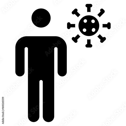 Infected Person icon vector image. Can be used for Infectious Diseases.