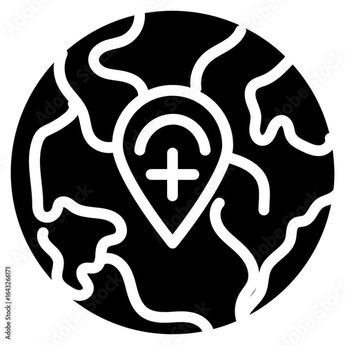 Outbreak Map icon vector image. Can be used for Infectious Diseases.