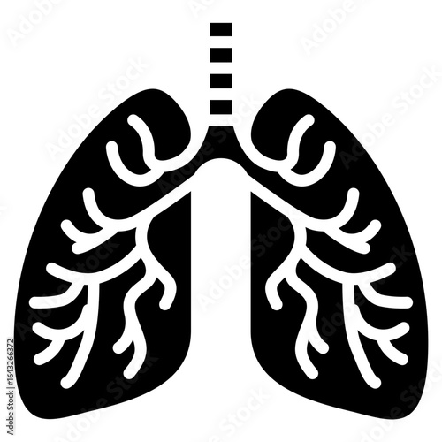 Infected Lungs icon vector image. Can be used for Infectious Diseases.