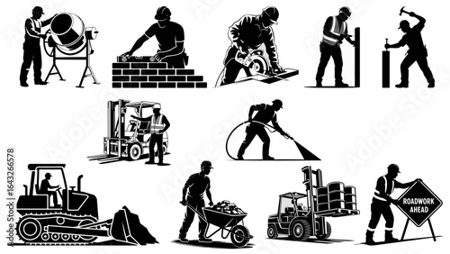 Construction Workers Silhouette
