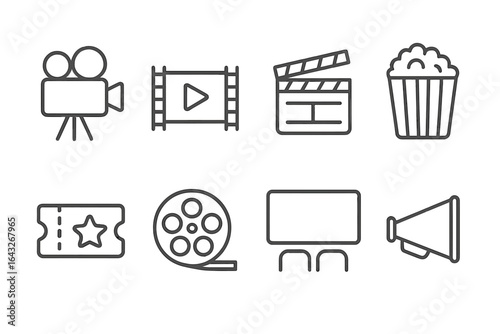cinema icon set