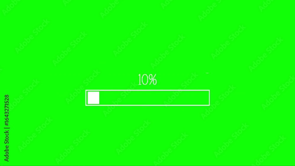 White Progress Loading Bar, loading bar in green screen 4k, download ...