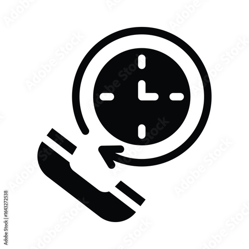 hours support glyph icon illustration vector graphic.eps