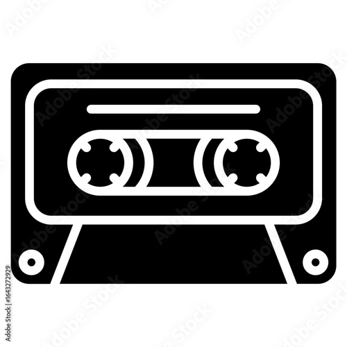 Cassette icon vector image. Can be used for Instrument.