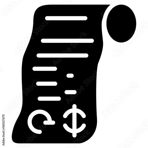 Receipt icon vector image. Can be used for Shoemaker.