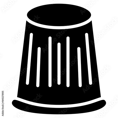 Thimble icon vector image. Can be used for Art and Craft Supplies.
