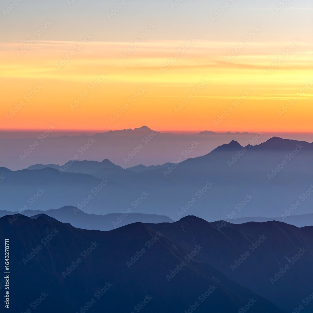 Obraz premium Mountain Sunrise Panorama (2)