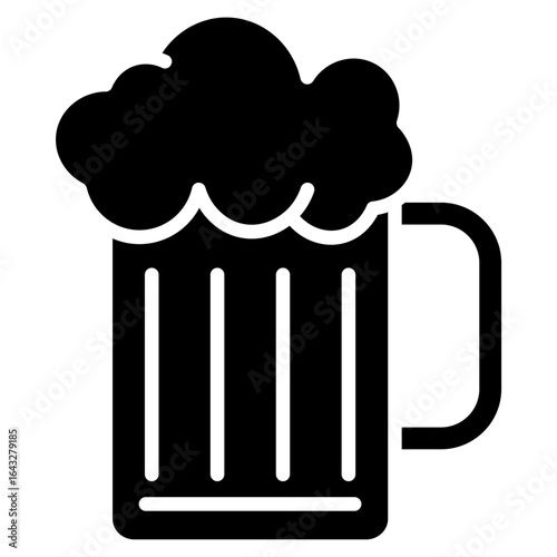 Pint of Beer icon vector image. Can be used for Oktoberfest.