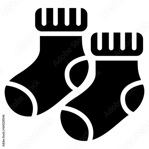 Baby Socks icon vector image. Can be used for Baby Shower.
