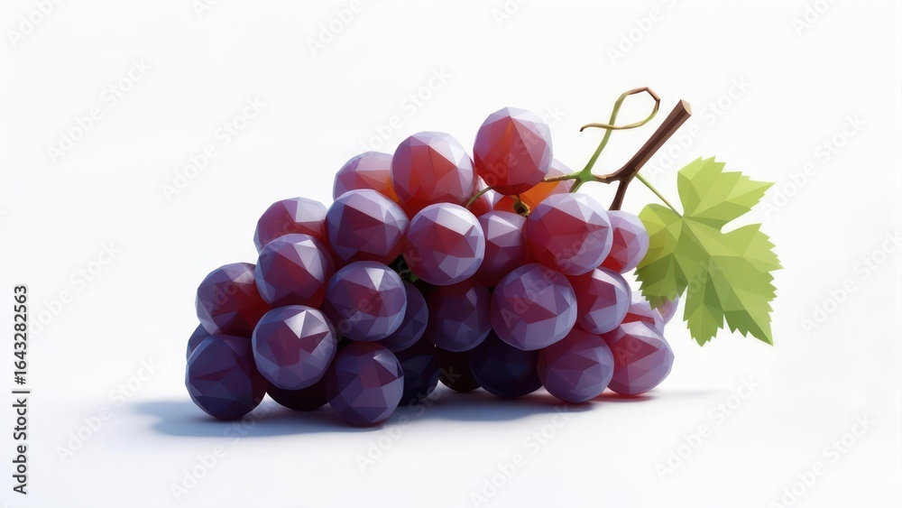 Fototapeta premium Polygon grapes on white (1)