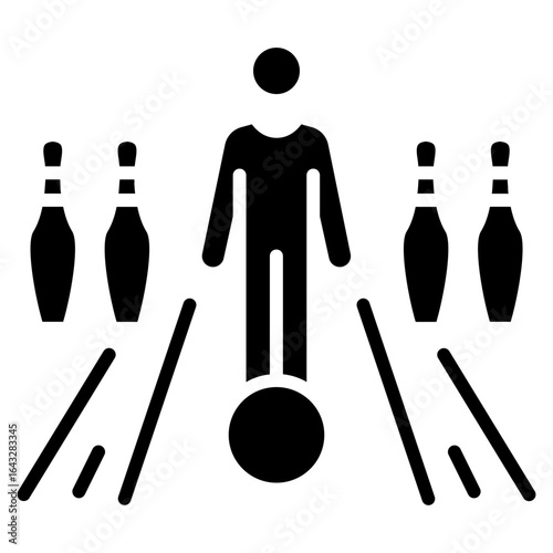 Bowling Lane icon vector image. Can be used for Bowling.